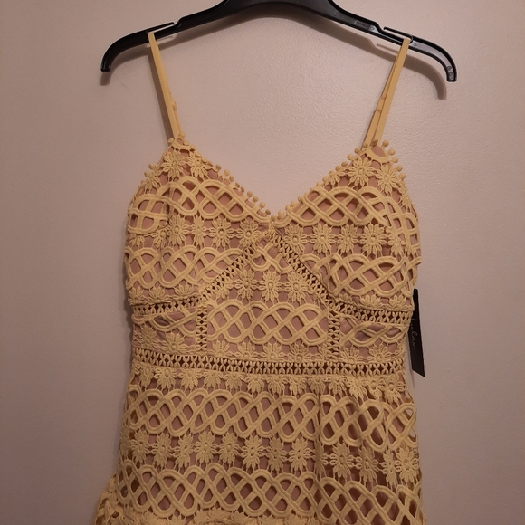 Lulus Beauty and Lace Yellow Crochet Lace Mini Dress - Picture 4 of 16